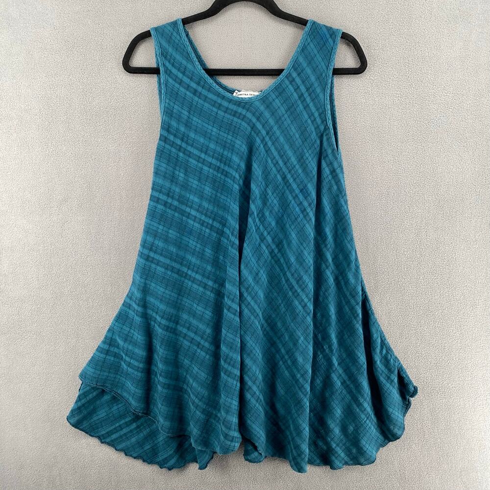 Dimitra Degleri Artsy Art to Wear Lagenlook Mini Tunic Dress Womens‎ 2 Greece